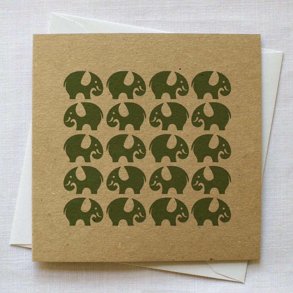 Elephant Pattern Card : Alexandra Snowdon